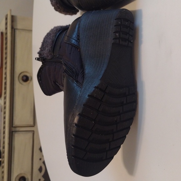 Aliandra Black Wedge Heel Black Winter Fall Boots Size 6 - Picture 14 of 16